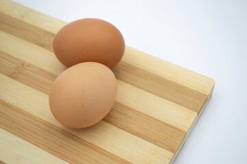 Eggs on a wooden table. Easter. Easter eggs