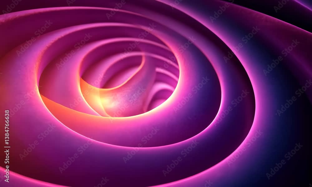 Aufkleber abstract animation of a spiral with vibrant colors, dynamic motion and texture