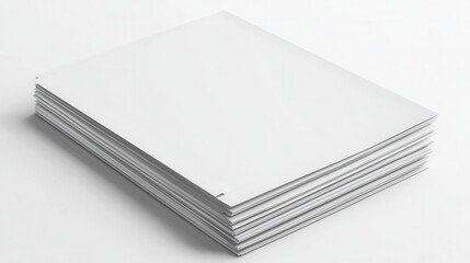 Stack of blank white papers (13)