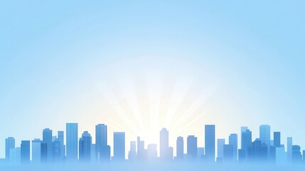 Fototapeta premium City skyline at sunrise