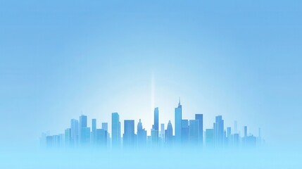 Fototapeta premium Silhouette of city skyline