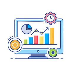 Modern Infographic Dashboard with Bar and Pie Charts

