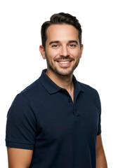 Fototapeta premium Handsome startup founder in a professional suit, exuding poise and a happy face