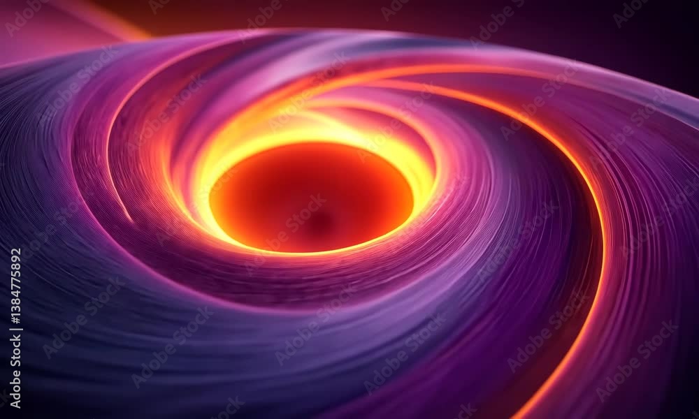 Poster Abstract Glowing Vortex Animation: Mesmerizing Visuals with Vibrant Colors and Seamless Movement