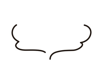 線幅の編集が可能。シンプルでおしゃれな手描きの吹き出しのベクターイラスト