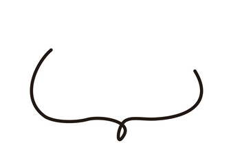 線幅の編集が可能。シンプルでおしゃれな手描きの吹き出しのベクターイラスト