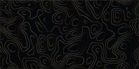 Artistic abstract terrain pattern with seamless topographic line designs

