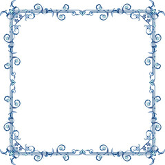 Vector ornamental floral frame series. Page decoration designs in Oriental and Turkish style, great for greeting cards and wedding invitations. Blue and violet colors.