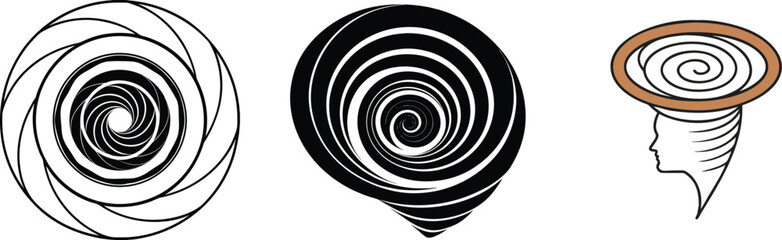 Spiral Designs Abstract Swirls, Vortex, Hypnosis, Mind, Concentric Circles