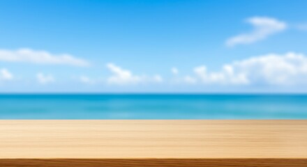 Fototapeta premium Azure Haze & Golden Sands AI Generated