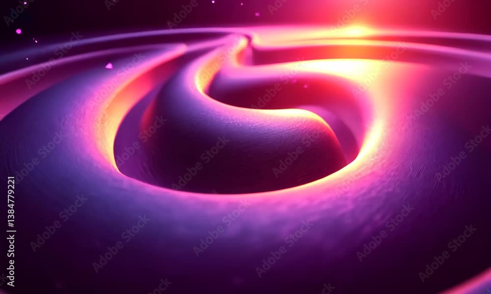 Poster abstract purple gradient waves flow with soft glow, representing smooth future paths, serenity, and 