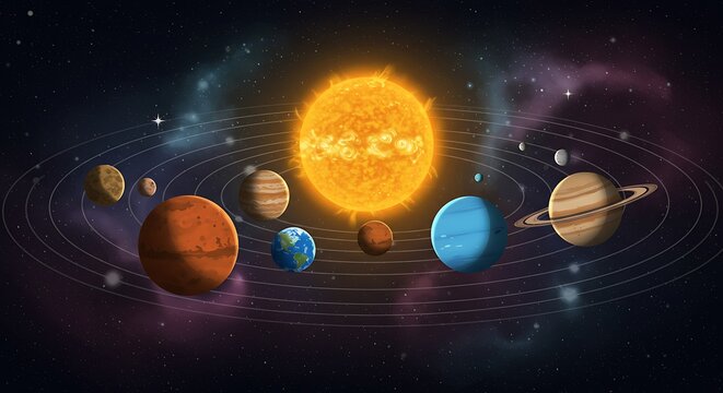 Celestial Ballet of Worlds AI Generated