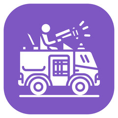 Riot Control Vehicle Vector Icon