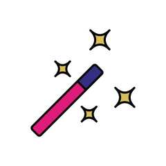 Magic Wand icon isolated on a white background. Vector illustration.