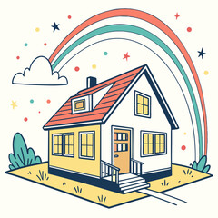 vector illustration of houses