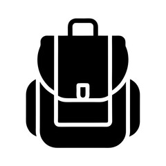 Black bag icon for travel business and web use