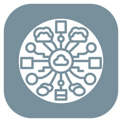 Distribution Hub Vector Icon
