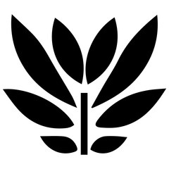 Abstract artistic leaf for elegant silhouette ideas design