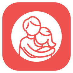 Fototapeta premium Comforting Hug Vector Icon