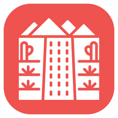 Fototapeta premium Desert Highway Vector Icon