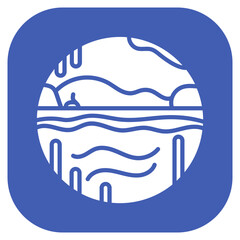 Underwater Cavern Vector Icon