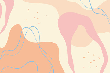 Abstract fluid background with organic pastel shapes in warm peach and pink tones. Perfect for modern designs, posters, and branding.
