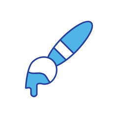 Paintbrush icon isolated on a white background. Vector illustration.