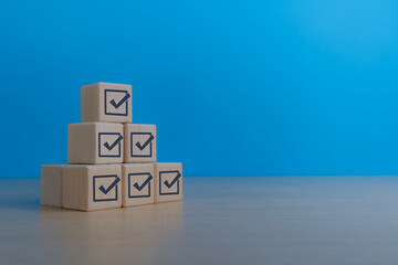 Checklist, To Do List, Mark the wooden block to complete the checklist
