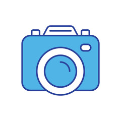 Camera icon isolated on a white background. Vector illustration.