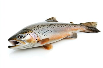 Trout isolated on white background