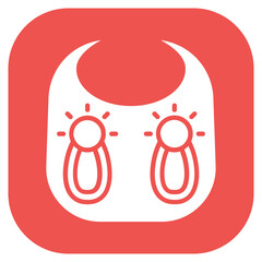 Bib Clips Vector Icon