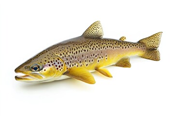 Trout isolated on white background