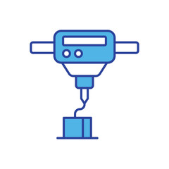 3d Printer icon isolated on a white background. Vector illustration.