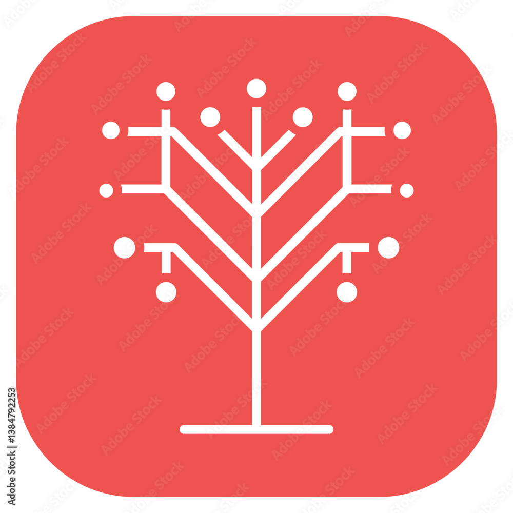 Poster decision trees vector icon