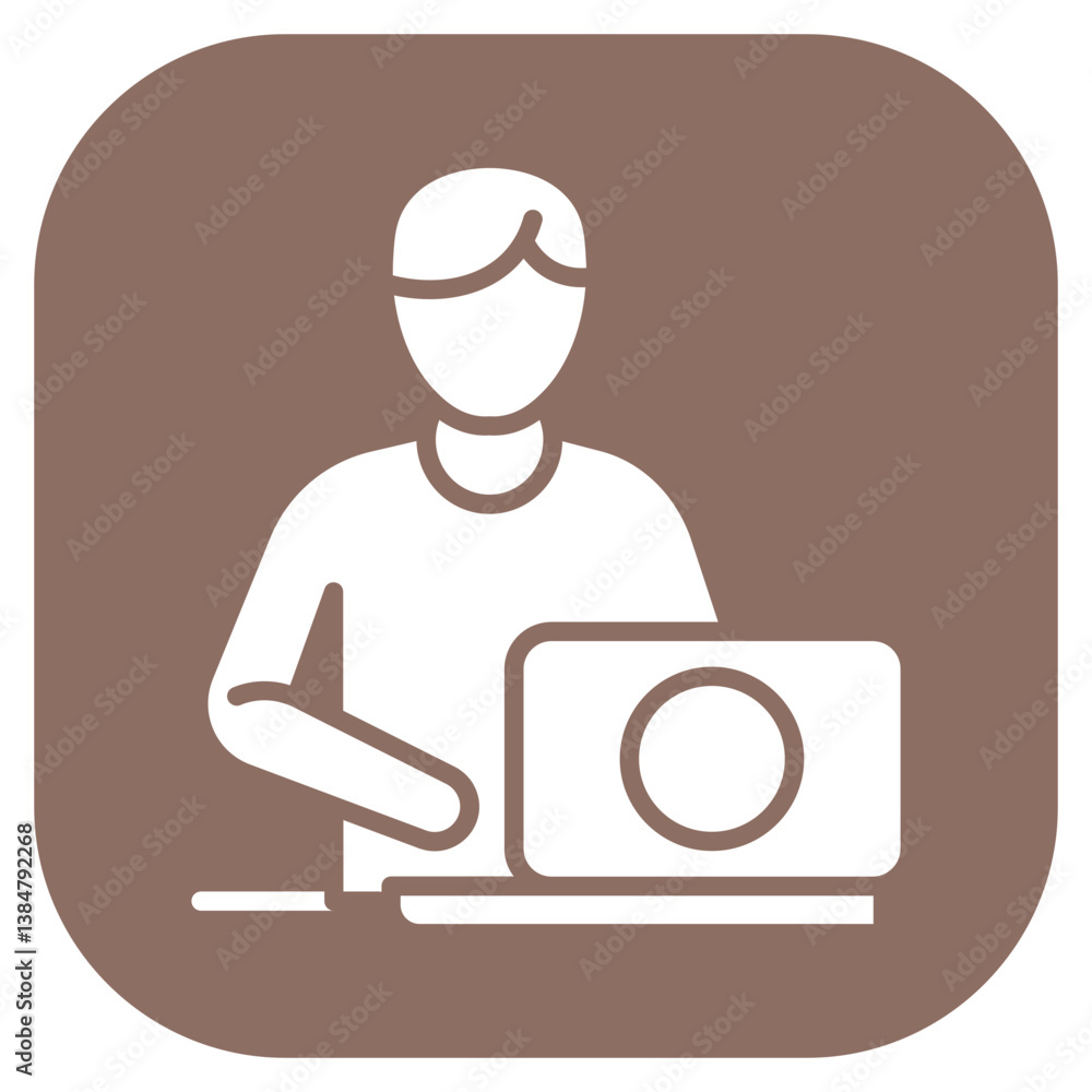 Poster natural language processing vector icon