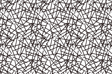 Abstract chaotic line pattern in black and white. Seamless and modern, ideal for textiles, backgrounds, digital designs, and wallpapers.