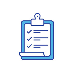 Clipboard icon isolated on a white background. Vector illustration.