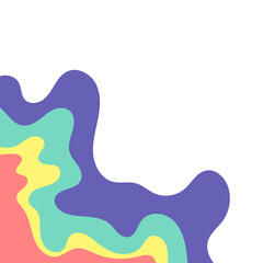 Colorful Abstract Wave Topographic Corner