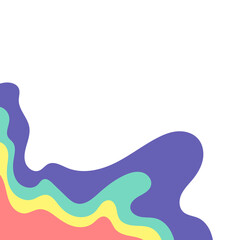 Colorful Abstract Wave Topographic Corner
