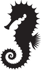 Obraz premium seahorse silhouette - vector illustration 