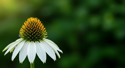 Obraz premium Emerald Dawn, Coneflower Bloom AI Generated