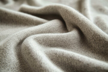 Soft cashmere fabric gently folded creating elegant waves