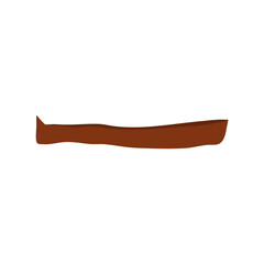 Wooden canoe boat vector illustration