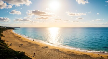 Golden Hour Coastline AI Generated