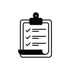 Clipboard icon isolated on a white background. Vector illustration.