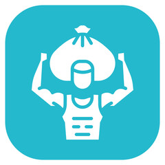 Sandbag Lift Vector Icon