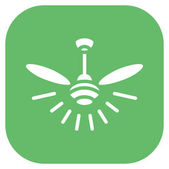 Cleaning Ceiling Fan Vector Icon