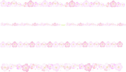 桜ライン　春のライン　あしらい