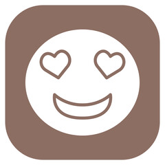 Smiling Face with Heart Eyes Vector Icon