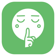 Shushing Face Vector Icon